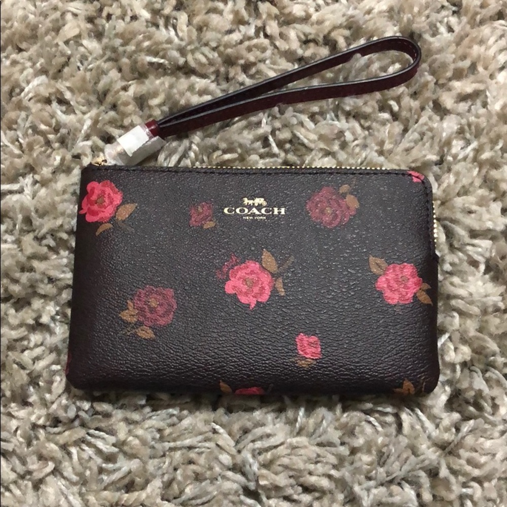 Coach flower wristlet